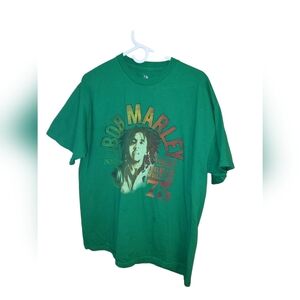 Zion Rootswear Green Bob Marley Graphic Tee Size XL